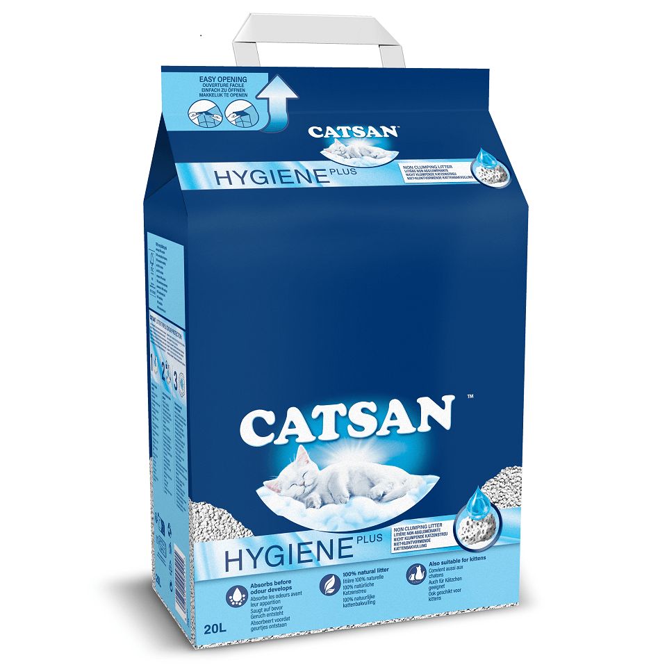 CATSAN Hygiene Plus 20l természetes macskaalom Macska Almos