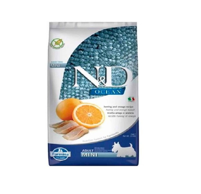 FARMINA N&D Ocean Dog Herring & Orange Adult Mini 7 kg Kutya Kutyaeledel és csemege