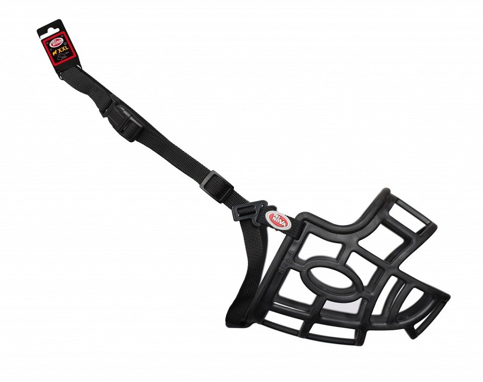 PET NOVA XXL rugalmas műanyag szájkosár, orr 44,5 cm, pánt 62–87 cm