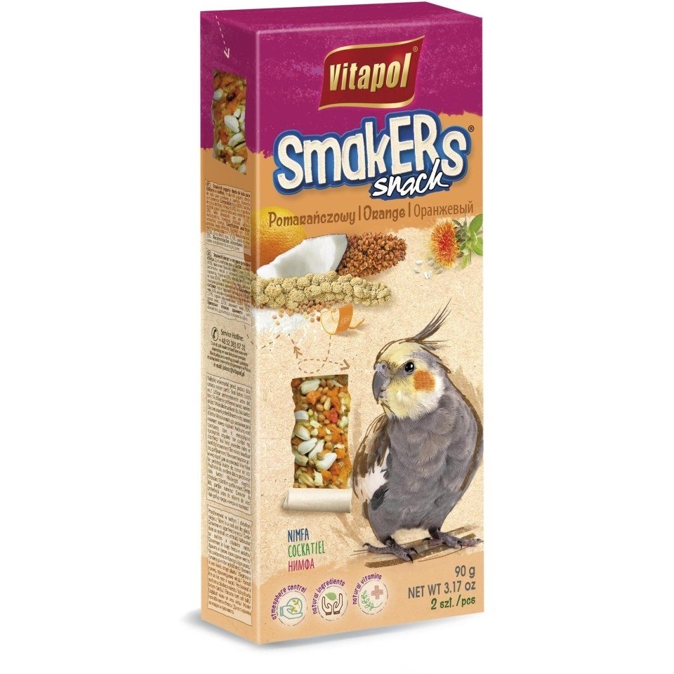 VITAPOL Smakers dla nimfapapagájnak - narancs 90 g