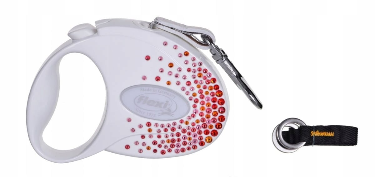 FLEXI automata kutyapóráz Glam Splash Orient M szalag 5m fehér