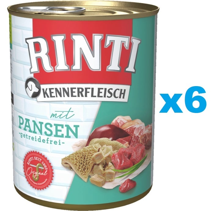 RINTI Kennerfleisch Rumen a bendővel 6x800 g