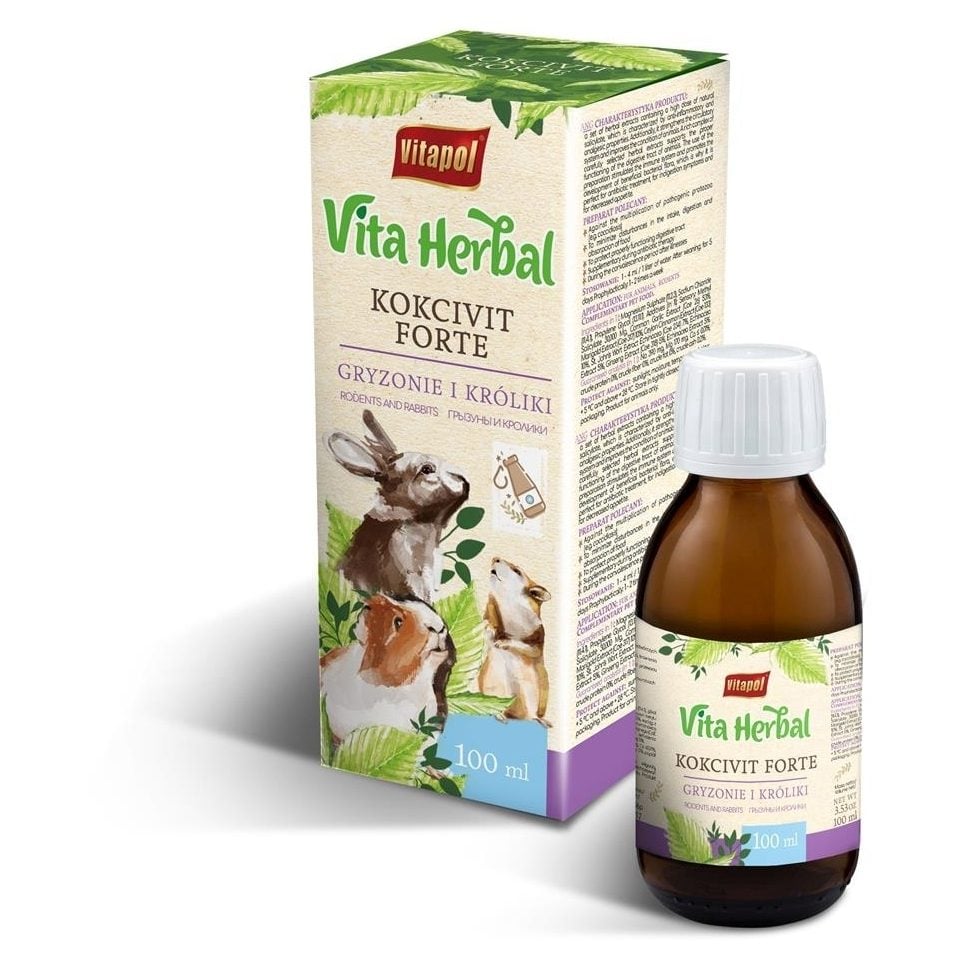 VITAPOL Vita Vita Herbal Kokcivit Forte kokcidiózis elleni készítmény rágcsálók és nyulak számára 100 ml