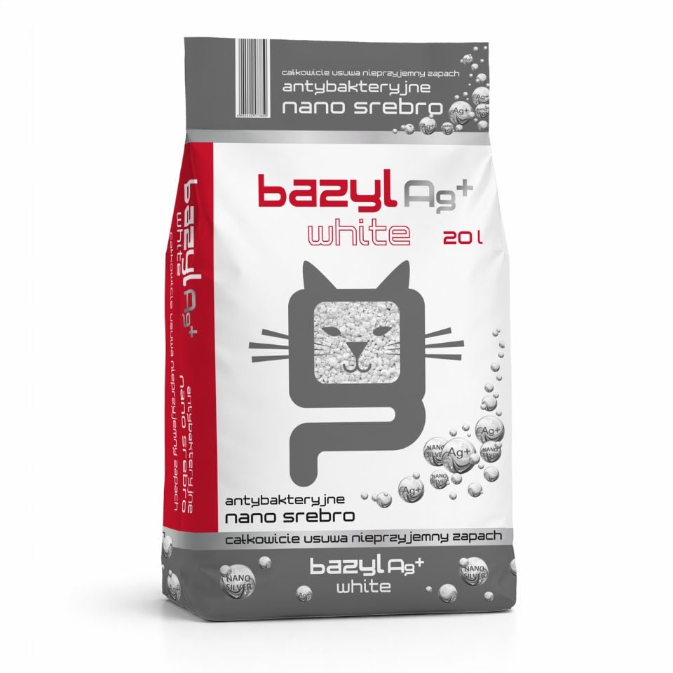 BAZYL Ag+ Compact White 20 L macskaalom nano-ezüsttel