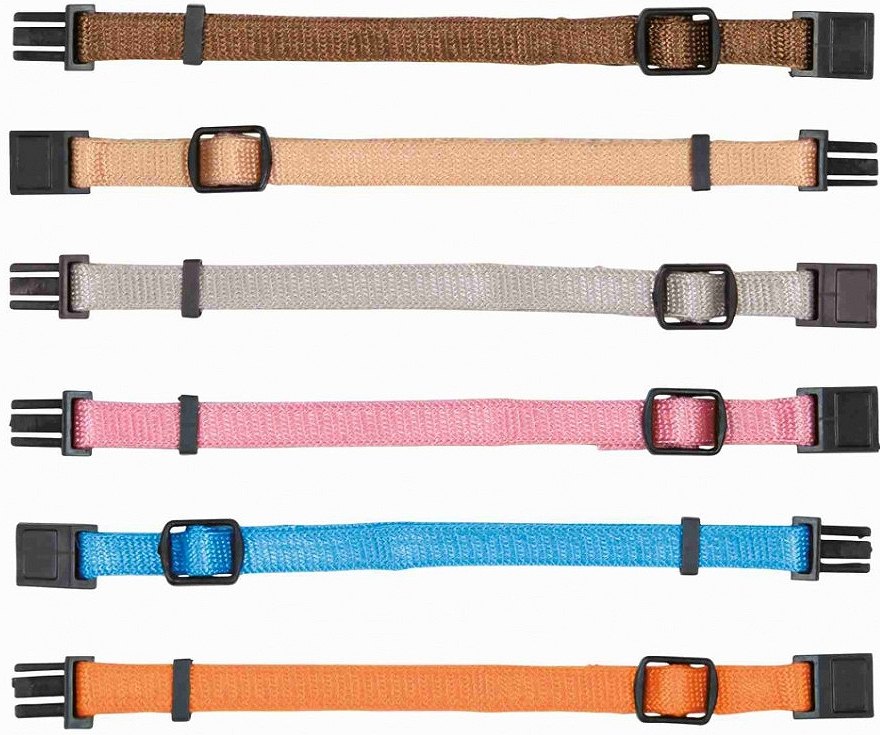 TRIXIE Kiskutya nyakörvek Junior 6 pcs M-L 22-35 cm különböző színek