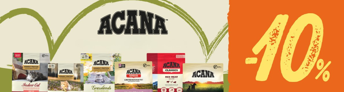 Akció ACANA 10% kedvezmény az 1,8 kg és 2 kg-os eledelekre