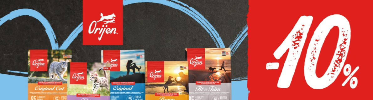 Akció ORIJEN 10% kedvezmény az 1,8 kg és 2 kg eledelekre