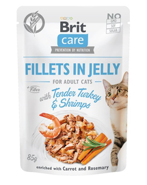 BRIT Care Cat Fillets in Jelly Tender Turkey & Shrimps 85 g
