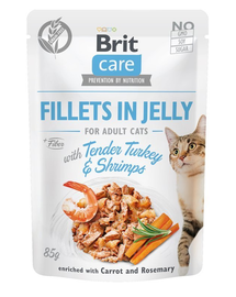 BRIT Care Fillets in Jelly Tender Turkey & Shrimps in Jelly 24 x 85 g