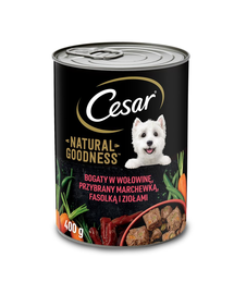 CESAR puszka 6 x 400g marhahúsban gazdag sárgarépával, babbal és fűszernövényekkel