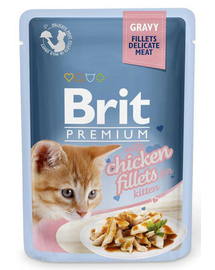 BRIT Premium Kitten Fillets in Gravy csirke cicáknak 24 x 85g
