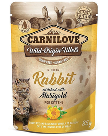 CARNILOVE Rabbit & Marigold 24 x 85g macskaeledel nyúl körömvirággal