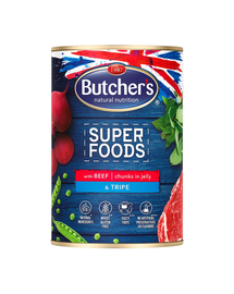 BUTCHER'S Superfoods Dog Tripe marhahús zselés darabokkal 400 g