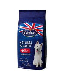 BUTCHER'S Natural&Healthy Dog Dry marhahússal 3 kg
