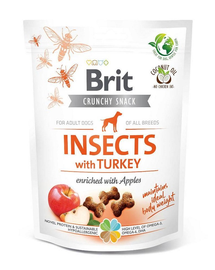 BRIT Care Dog Crunchy Crakcer Insect & Turkey 200 g ropogós finomságok rovarokka
