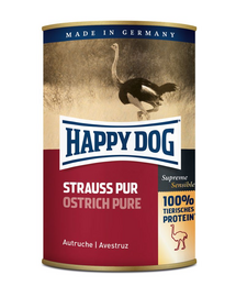 HAPPY DOG Strauss Pur 400 g Konzerv kutyáknak - strucc