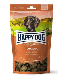 HAPPY DOG Soft Snack Toscana 100 g kaczka i łosoś