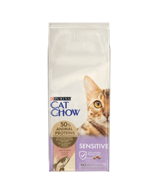 PURINA Cat Chow Adult Sensitive - lazacban gazdag 15 kg