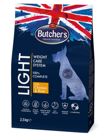 BUTCHER'S Functional Light Dog Dry csirkével és rizzsel 2.5kg