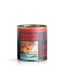 COUNTRY&NATURE Marhahús gabonamentes nedves eledel zöldségekkel 850 g