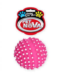 PET NOVA DOG LIFE STYLE Puha játék süni labda 6,5 cm rózsaszínű