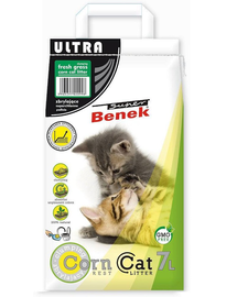 BENEK Super Corn Cat Ultra kukoricaszemcsék Friss fű 7 l