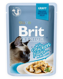 BRIT Premium Cat Fillets in Gravy csirke 24 x 85g