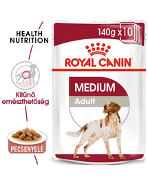 ROYAL CANIN MEDIUM ADULT 10x140g - nedves táp közepes testű felnőtt kutya részére