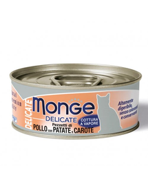 MONGE Delicate Cat Csirke burgonyával és sárgarépával 80g