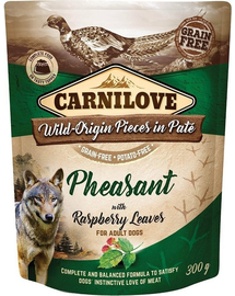 CARNILOVE Pheasant & Raspberry Leaves 300 g Fácán és málnalevél kutyaeledel