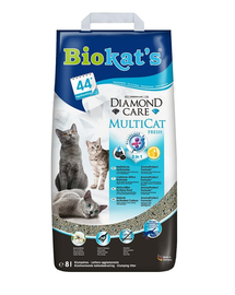 BIOKAT'S Diamond Care Multicat fresh 8 l bentonit macskaalom sok macskának