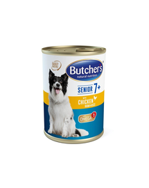 BUTCHER'S WCD Blue+ Senior csirke/hamu/rizs pástétom 390 g