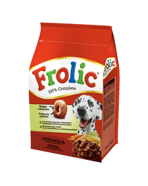 FROLIC 5x750g - száraz kutyatáp marhahússal, zöldségekkel és gabonafélékkel