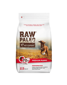 VETEXPERT Raw Paleo Beef puppy medium 2,5kg
