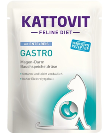KATTOVIT Feline Diet Gastro Kacsa rizzsel 85 g
