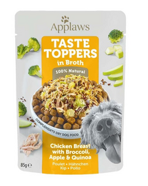 APPLAWS Dog Taste Toppers Csirkemell, brokkoli és quinoa húslevesben 85 g