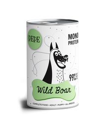 PAKA ZWIERZAKA PEPE Wild Boar 99% (vadhús) 400 g monoprotein élelmiszer