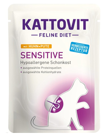 KATTOVIT Feline Diet Sensitive Csirke és pulyka 85 g