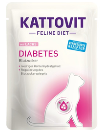 KATTOVIT Feline Diet Diabetes Lazac 85 g