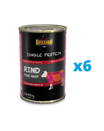 BELCANDO Single Protein Marhahús 6x400 g nedves kutyaeledel