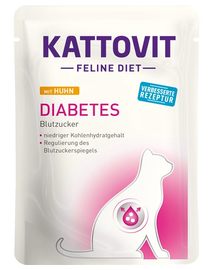 KATTOVIT Feline Diet Diabetes Csirke 85 g
