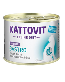 KATTOVIT Feline Diet Gastro Kacsa 185 g