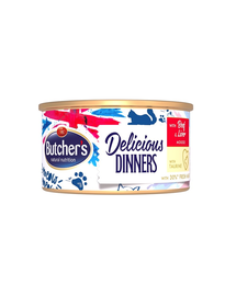 BUTCHER'S Classic Delicious Dinners máj és marhahús mousse 24x85 g