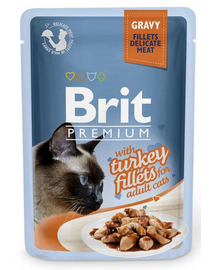 BRIT Premium Cat Fillets in Gravy Filé szaftban pulykával 12x85 g