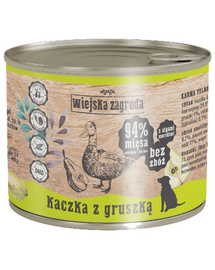 WIEJSKA ZAGRODA Kacsa körtével 200 g gabona nélküli kutyatáp