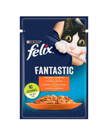 FELIX FANTASTIC Csirke paradicsommal zselében 85g nedves macskatáp