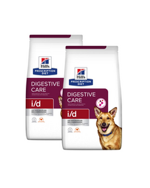 HILL'S Prescription Diet i/d Activ Biome Digestive Care Chicken Dog érzékeny emésztőrendszerű kutyák számára 24 kg (2x12 kg)
