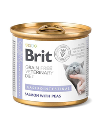 BRIT Veterinary Diet Gastrointestinal Salmon Pea nedves macskaeledel 200 g