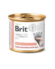 BRIT Veterinary Diet Renal Tuna, Salmon, Pea nedves macskaeledel 200 g