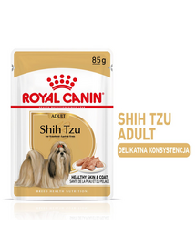 ROYAL CANIN Shih Tzu Adult Darabok mártásban, felnőtt shih tzu kutyák számára 48 x 85 g